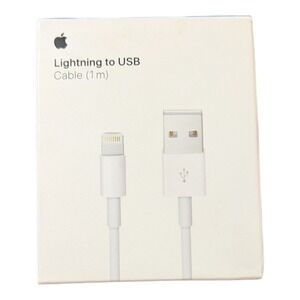E4-OB Apple MUQW3AM/A 1m 3Ft White Lighting to USB Cable A1480 (Open‎ Box)